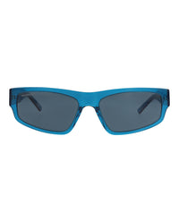 Balenciaga Unisex Square/Rectangle Blue Blue Blue Fashion Designer Eyewear