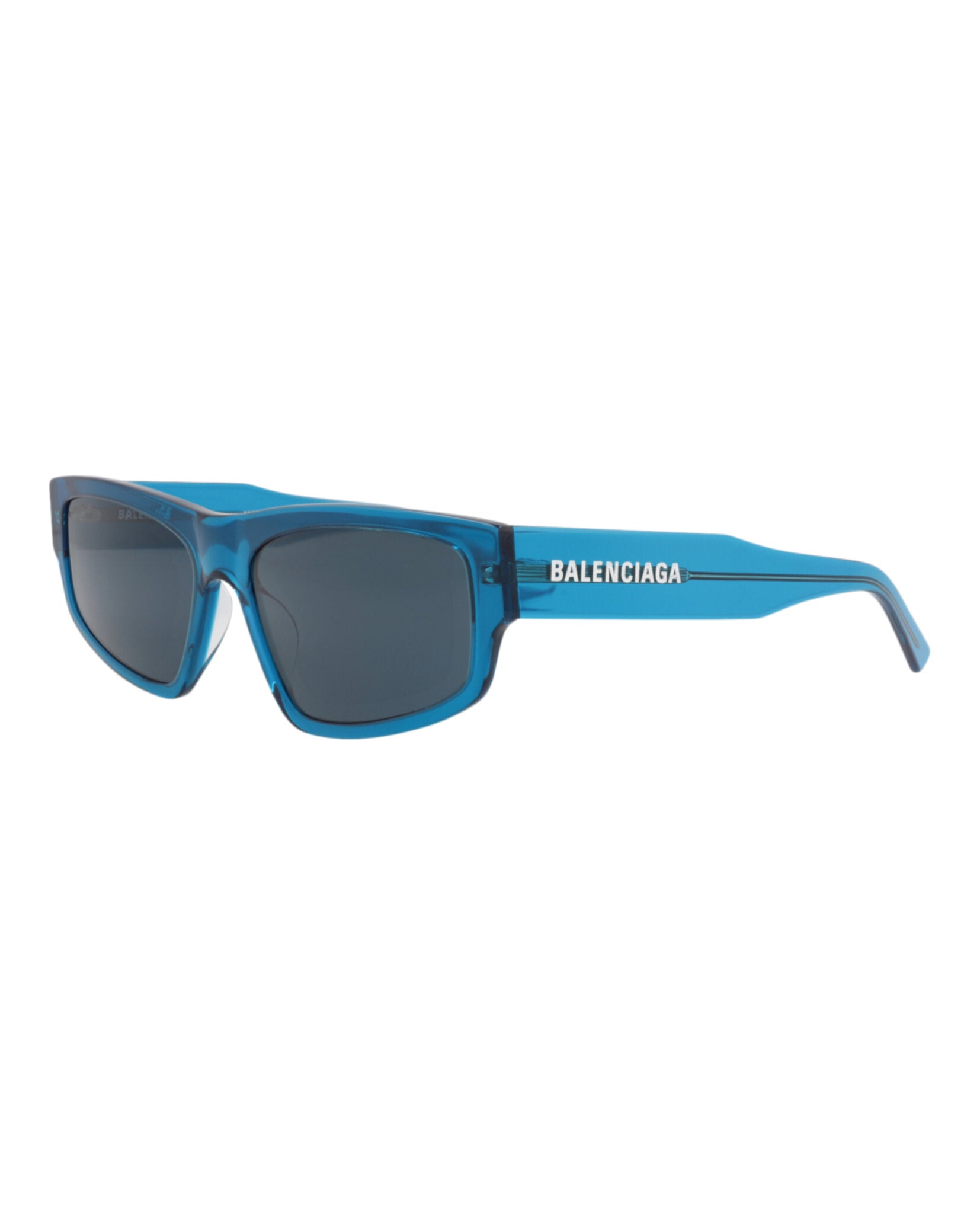 Balenciaga Unisex Square/Rectangle Blue Blue Blue Fashion Designer Eyewear