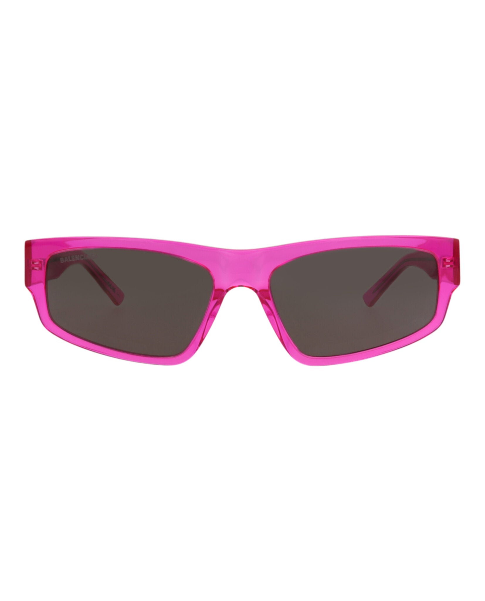 Balenciaga Unisex Square/Rectangle Fuchsia Fuchsia Grey Fashion Designer Eyewear