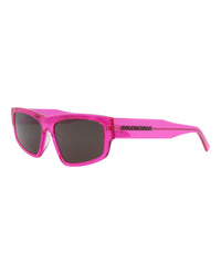 Balenciaga Unisex Square/Rectangle Fuchsia Fuchsia Grey Fashion Designer Eyewear