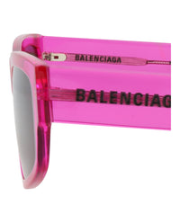 Balenciaga Unisex Square/Rectangle Fuchsia Fuchsia Grey Fashion Designer Eyewear