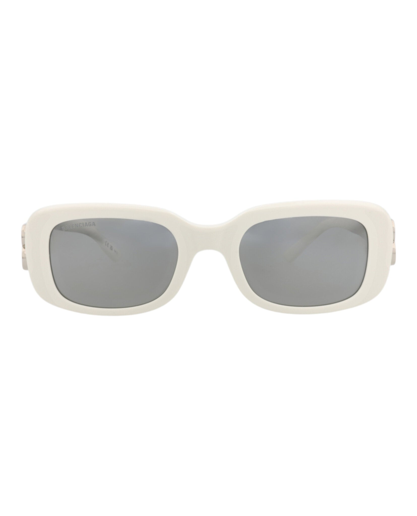 Balenciaga Balenciaga Womens Square/Rectangle White White Silver Fashion Designer Eyewear