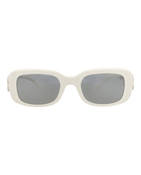 Balenciaga Balenciaga Womens Square/Rectangle White White Silver Fashion Designer Eyewear