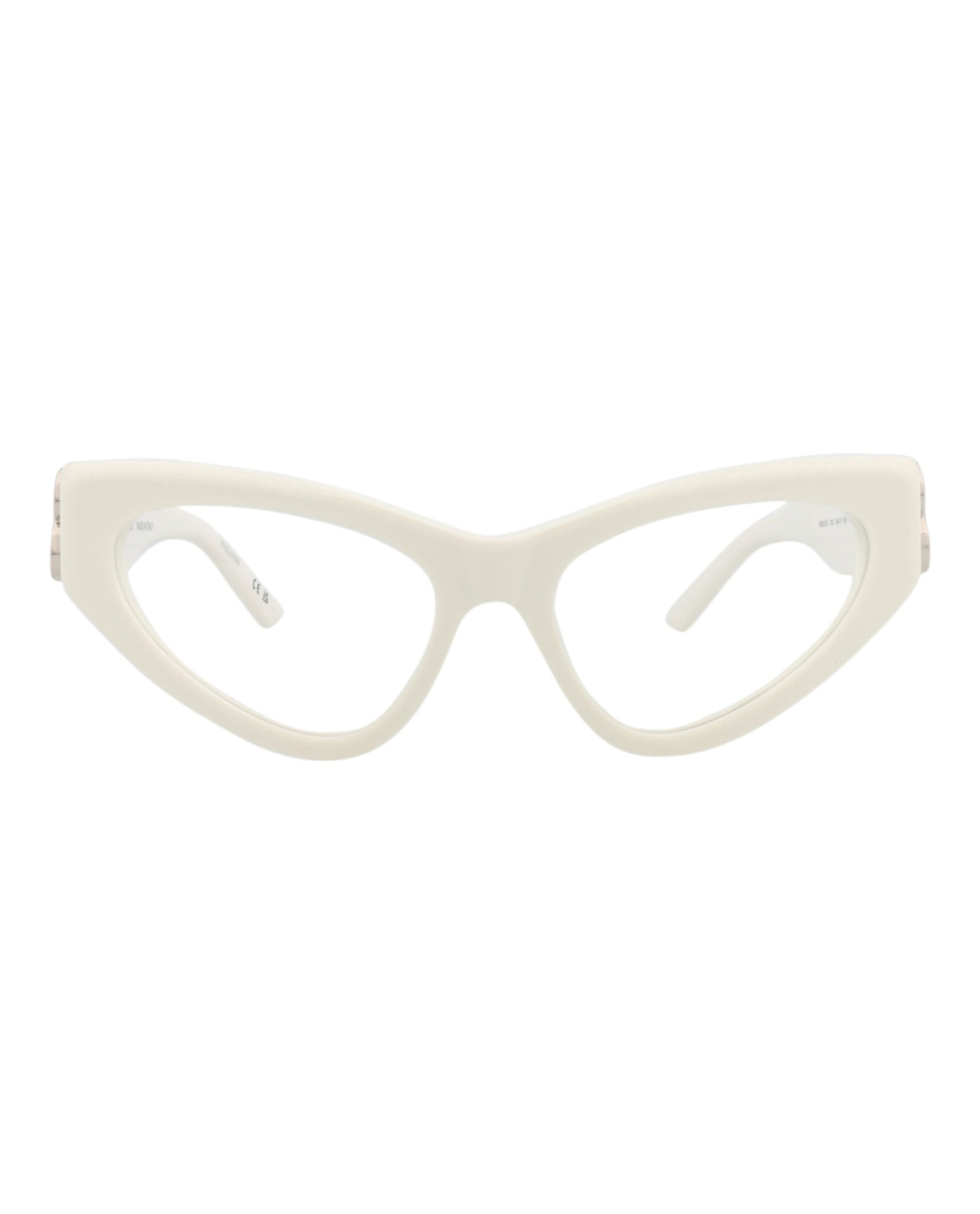 Balenciaga Womens Cat Eye White White Transparent Fashion Designer Eyewear