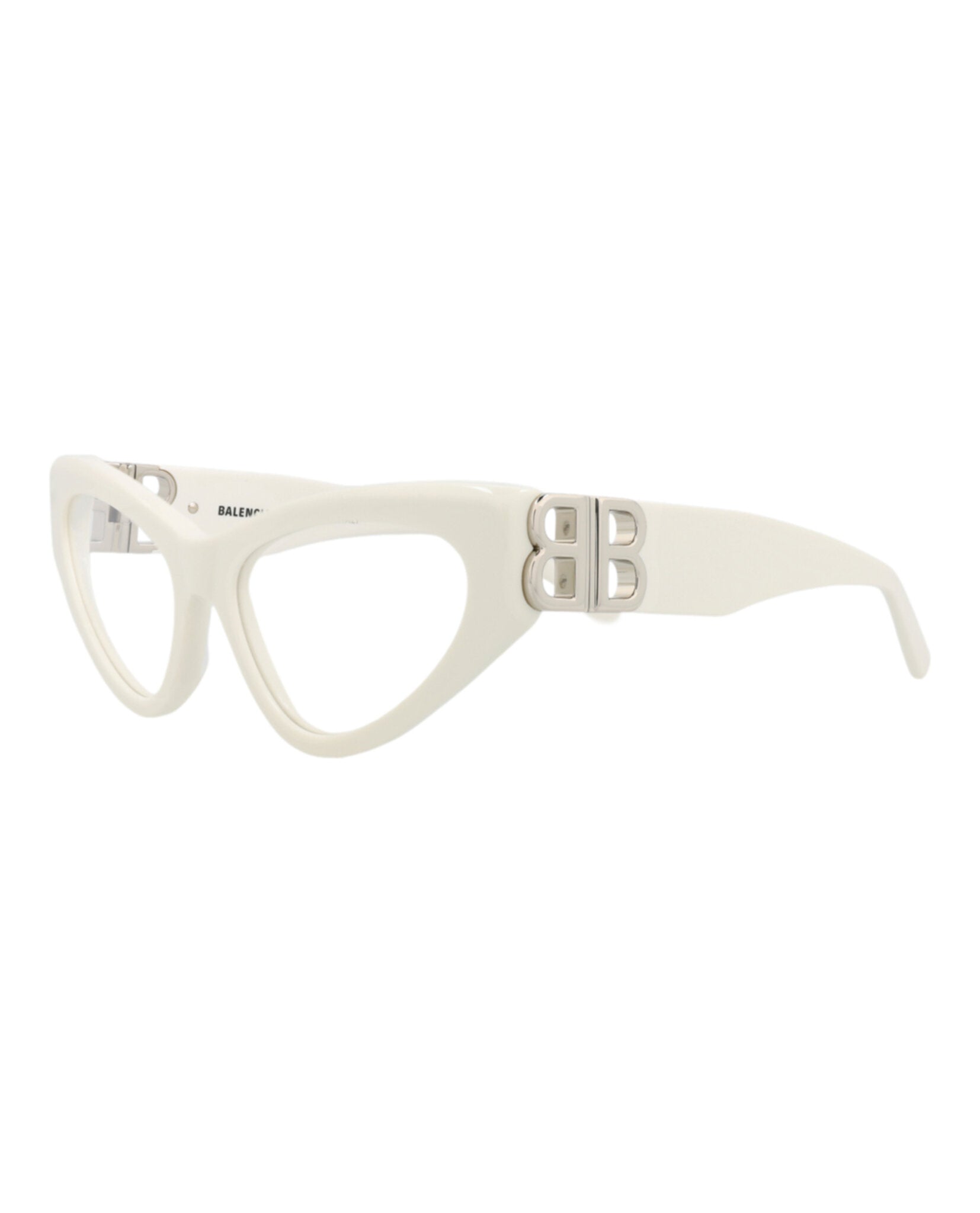 Balenciaga Womens Cat Eye White White Transparent Fashion Designer Eyewear