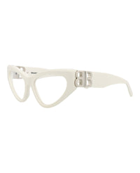 Balenciaga Womens Cat Eye White White Transparent Fashion Designer Eyewear