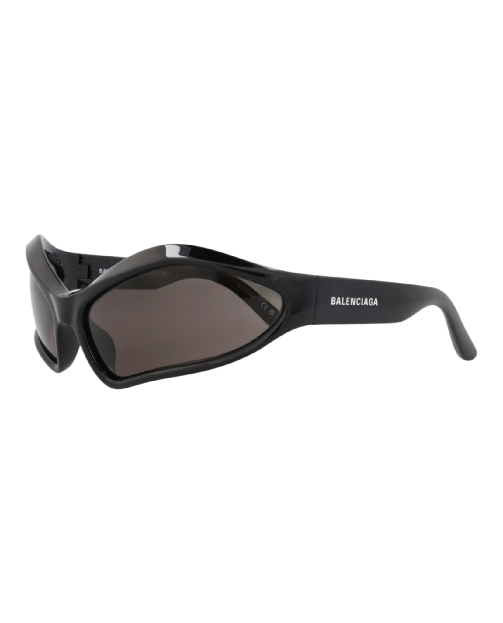 Balenciaga Unisex Shield/Wrap Black Black Grey Fashion Designer Eyewear