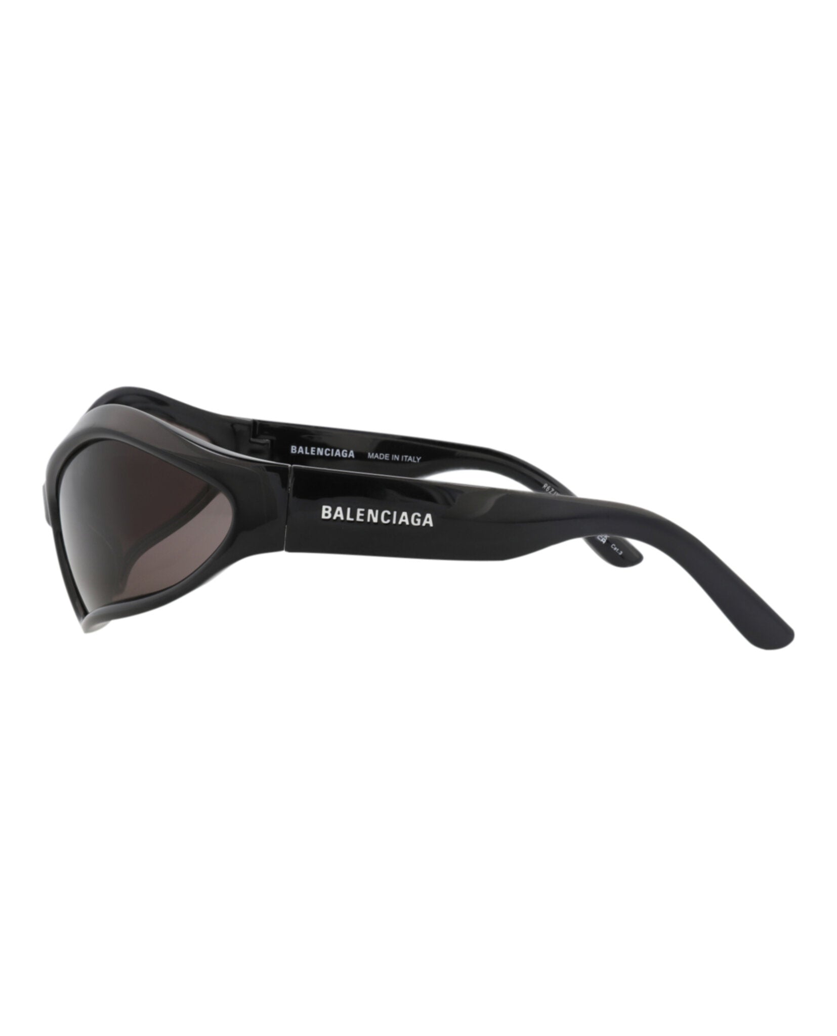 Balenciaga Unisex Shield/Wrap Black Black Grey Fashion Designer Eyewear