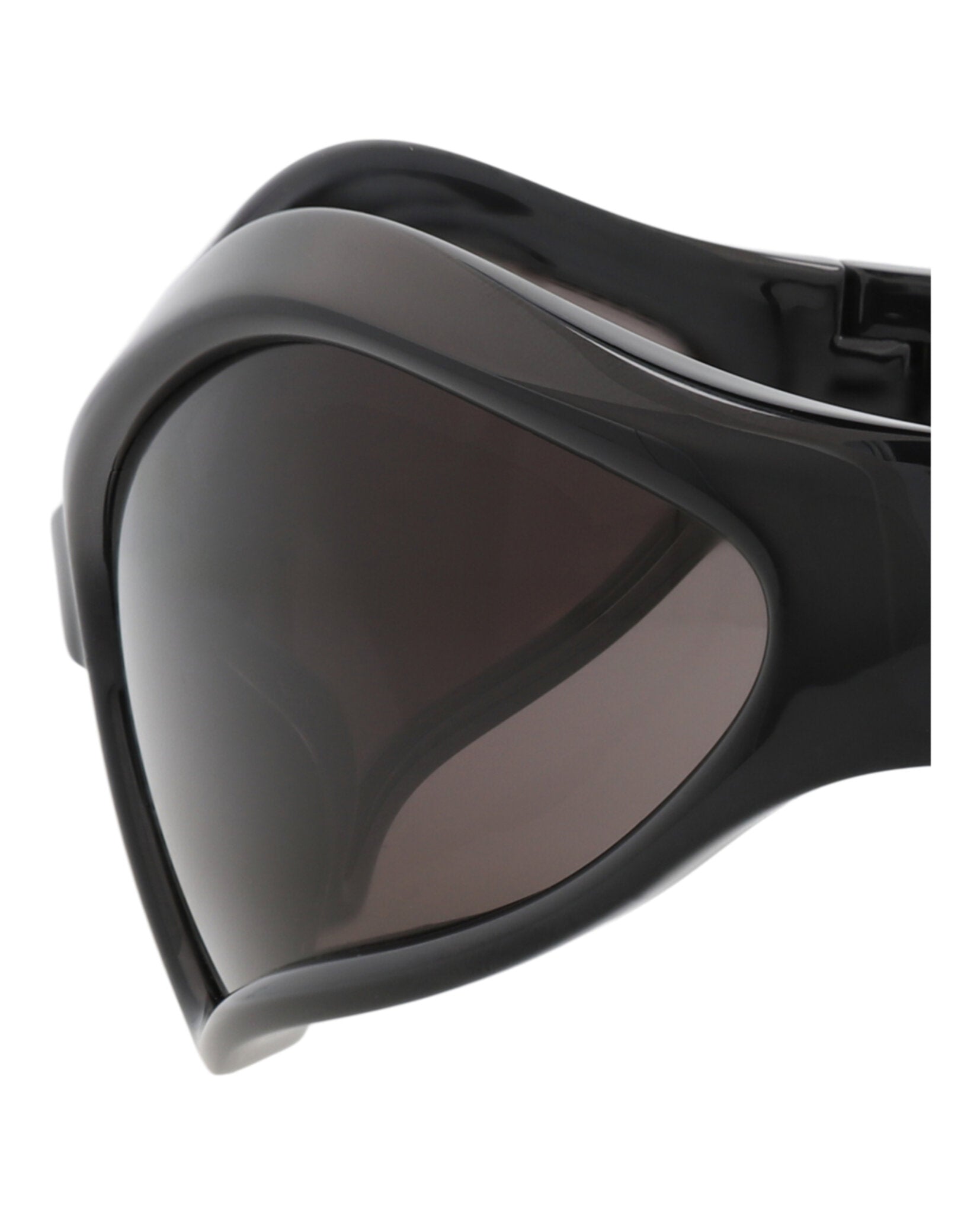 Balenciaga Unisex Shield/Wrap Black Black Grey Fashion Designer Eyewear
