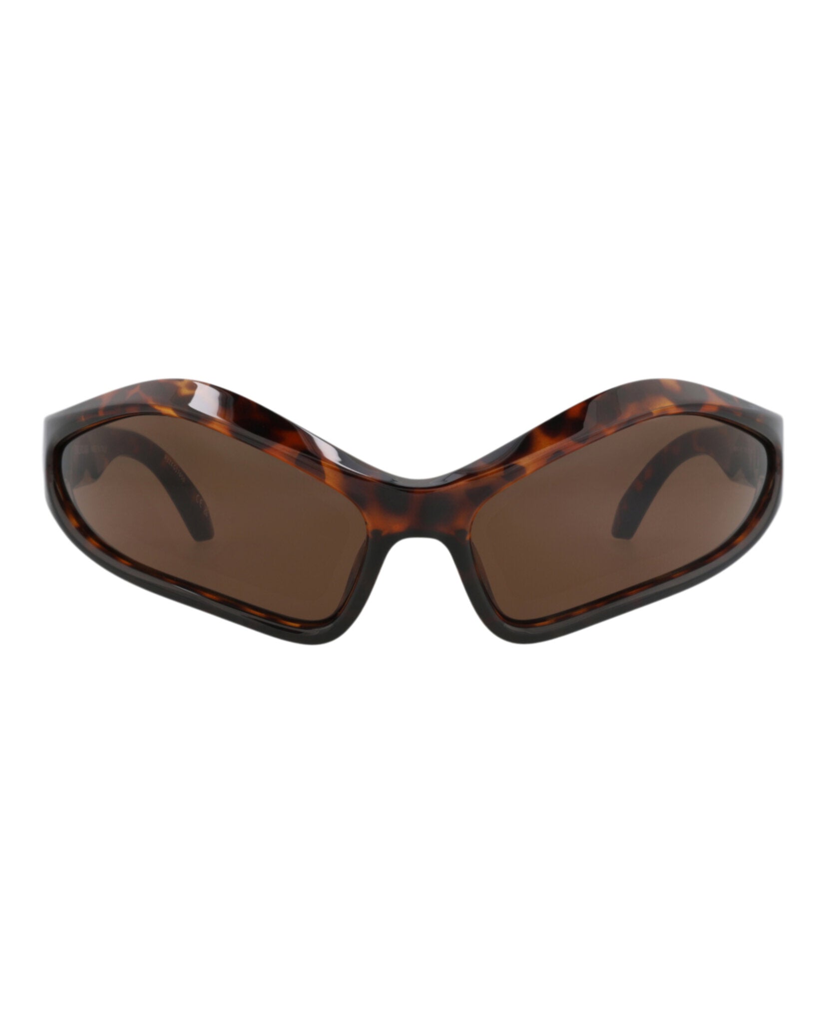 Balenciaga Unisex Shield/Wrap Havana Havana Brown Fashion Designer Eyewear