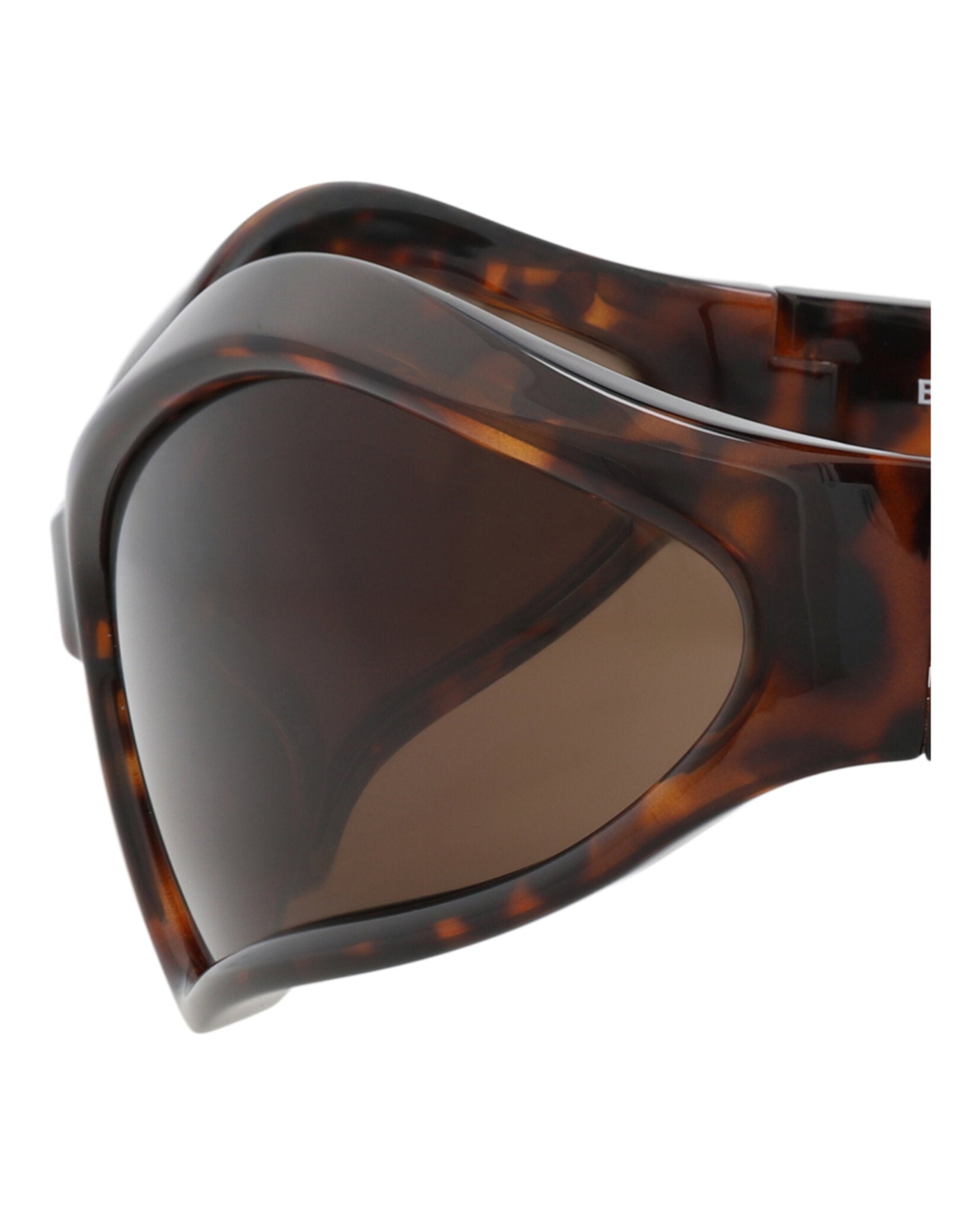 Balenciaga Unisex Shield/Wrap Havana Havana Brown Fashion Designer Eyewear