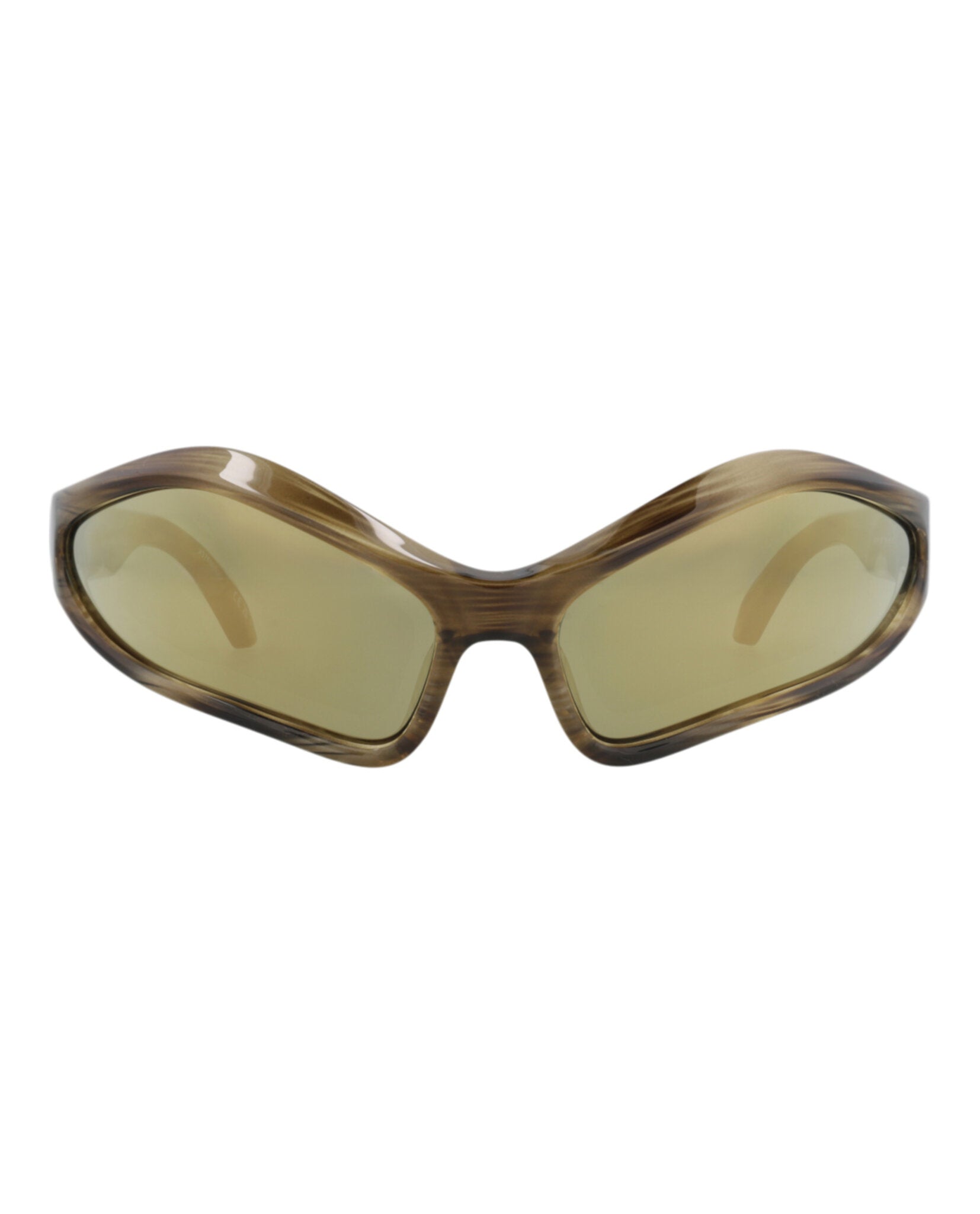 Balenciaga Unisex Shield/Wrap Havana Havana Bronze Fashion Designer Eyewear