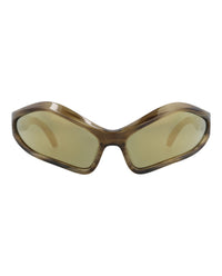 Balenciaga Unisex Shield/Wrap Havana Havana Bronze Fashion Designer Eyewear