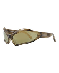 Balenciaga Unisex Shield/Wrap Havana Havana Bronze Fashion Designer Eyewear