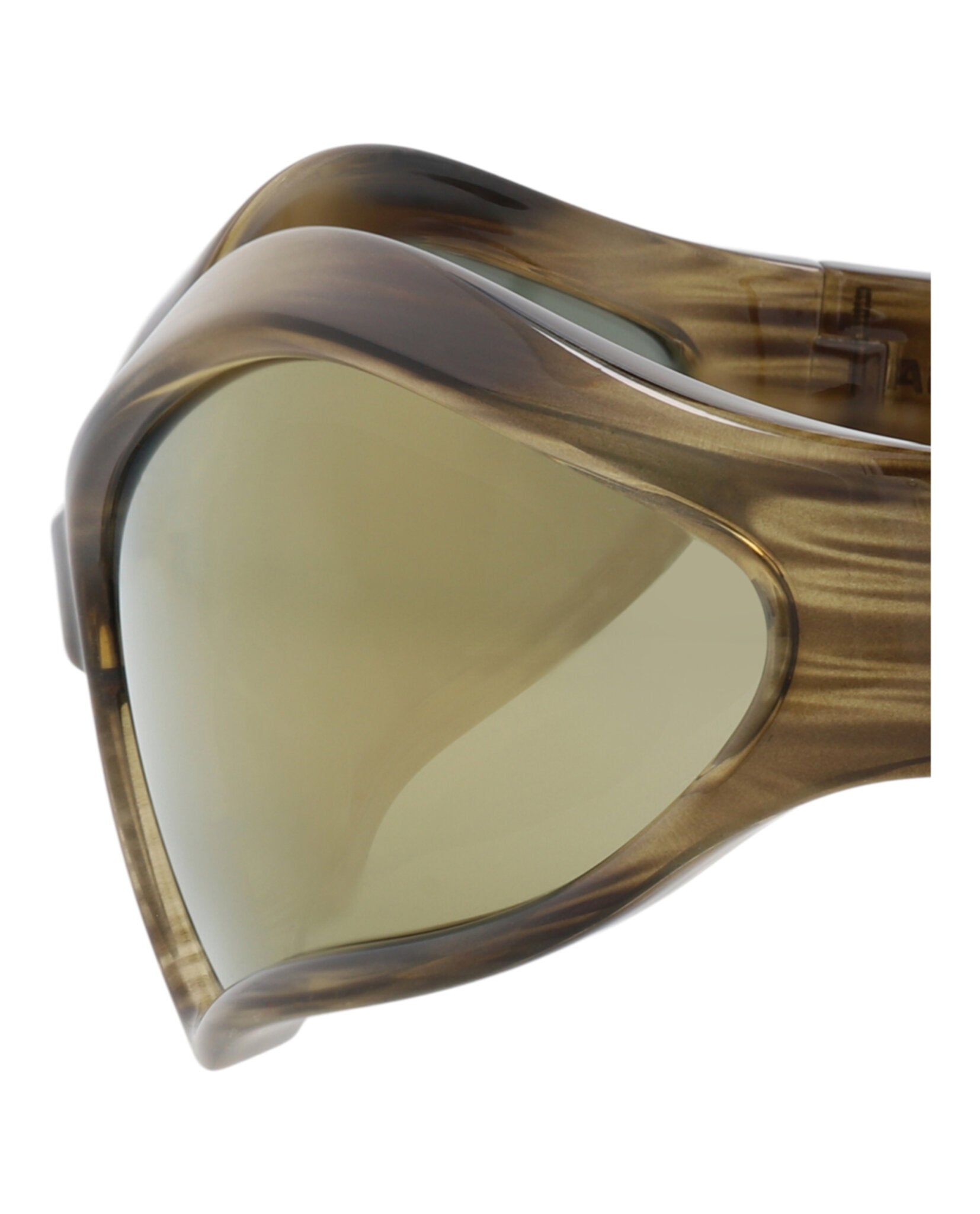 Balenciaga Unisex Shield/Wrap Havana Havana Bronze Fashion Designer Eyewear
