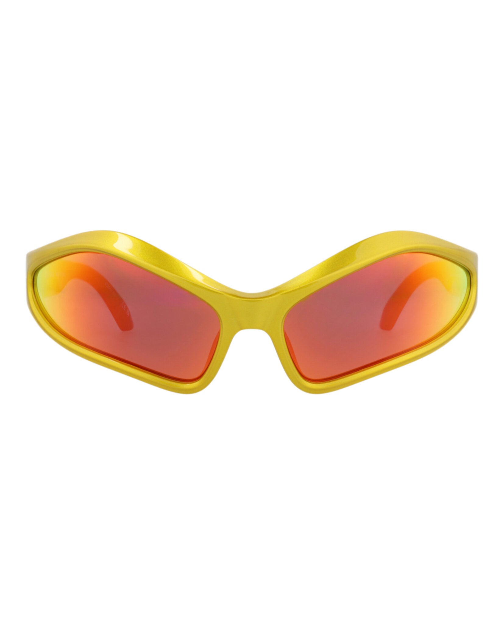 Balenciaga Unisex Shield/Wrap Yellow Yellow Red Fashion Designer Eyewear
