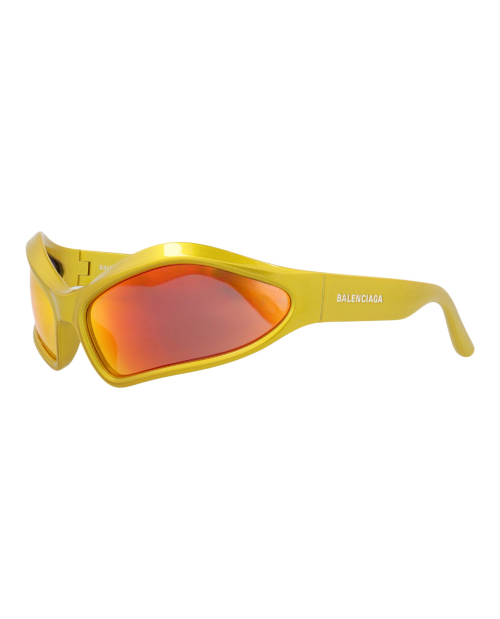 Balenciaga Unisex Shield/Wrap Yellow Yellow Red Fashion Designer Eyewear