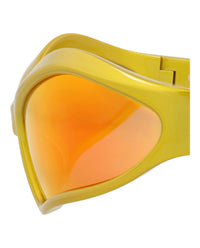 Balenciaga Unisex Shield/Wrap Yellow Yellow Red Fashion Designer Eyewear