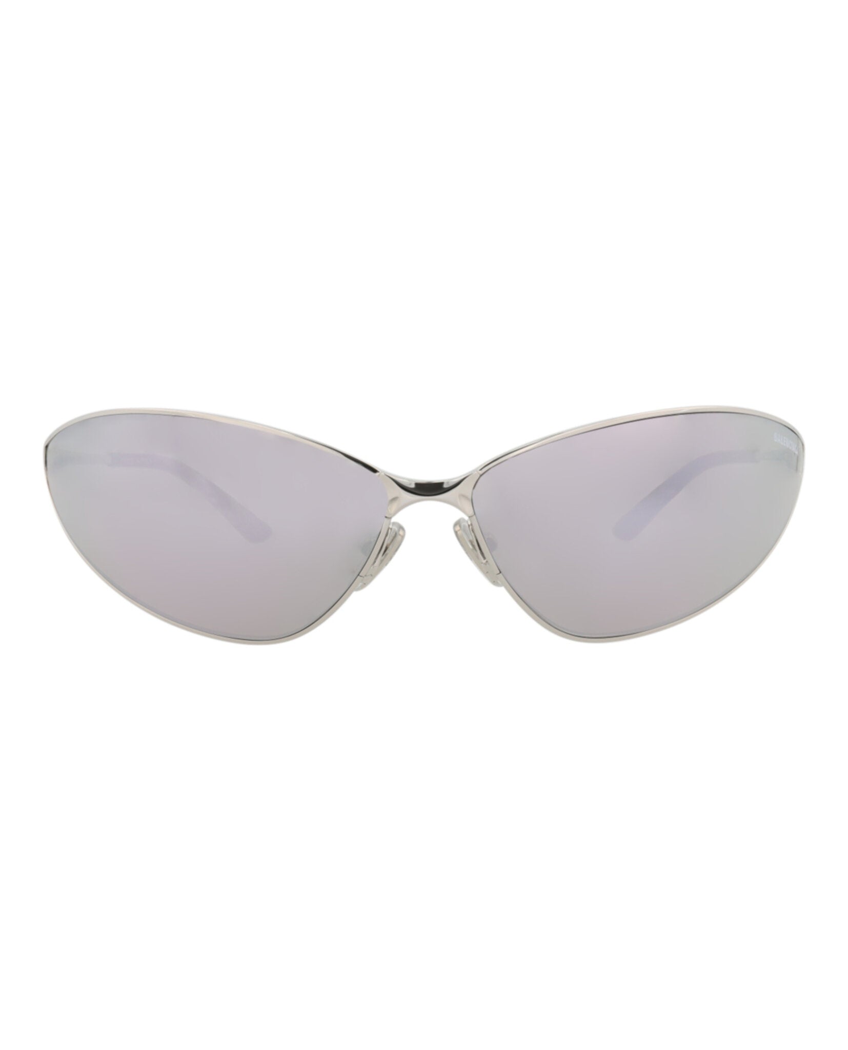 Balenciaga Balenciaga Unisex Shield/Wrap Silver Silver Silver Fashion Designer Eyewear