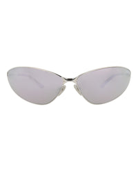 Balenciaga Balenciaga Unisex Shield/Wrap Silver Silver Silver Fashion Designer Eyewear