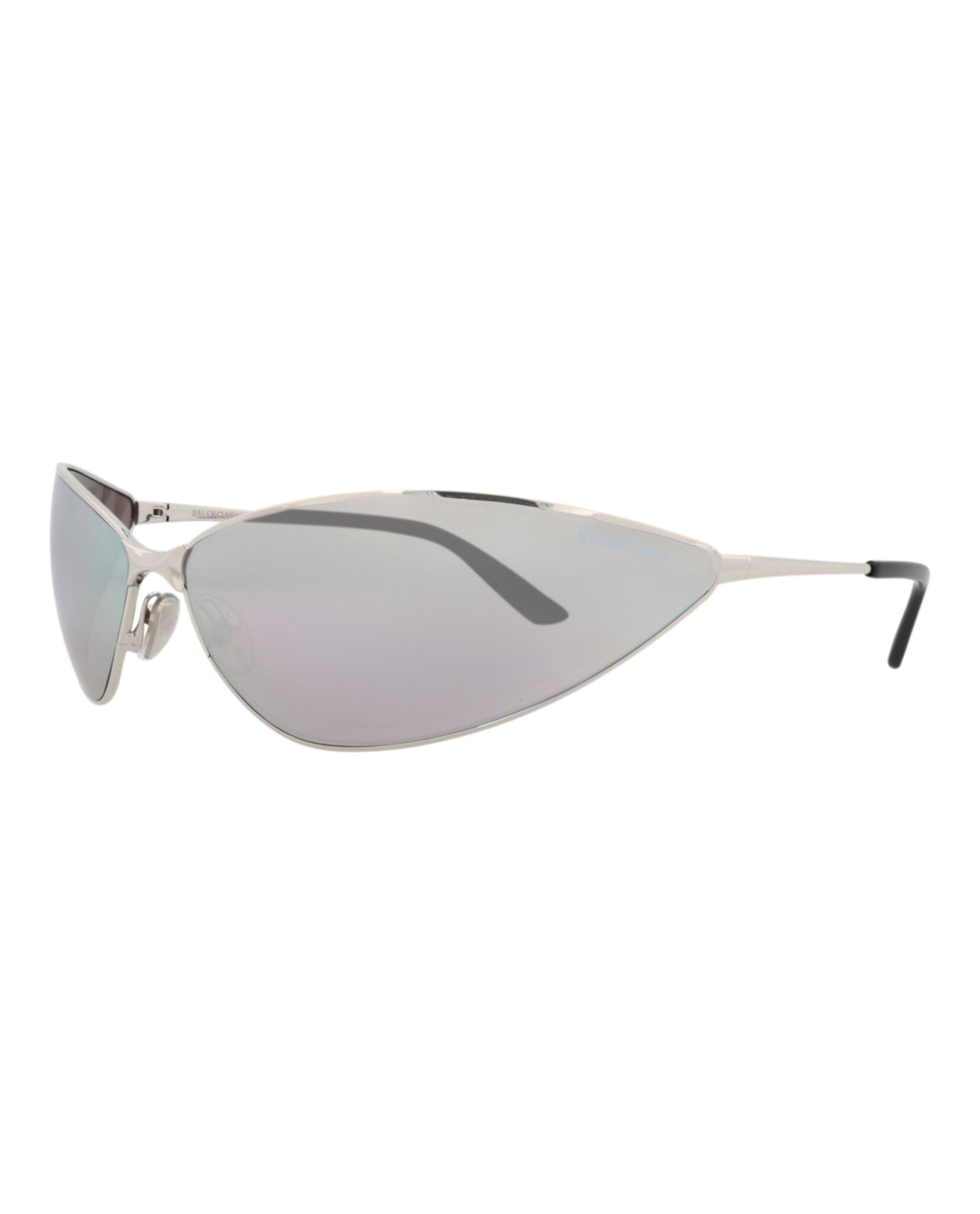 Balenciaga Balenciaga Unisex Shield/Wrap Silver Silver Silver Fashion Designer Eyewear