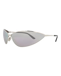 Balenciaga Balenciaga Unisex Shield/Wrap Silver Silver Silver Fashion Designer Eyewear