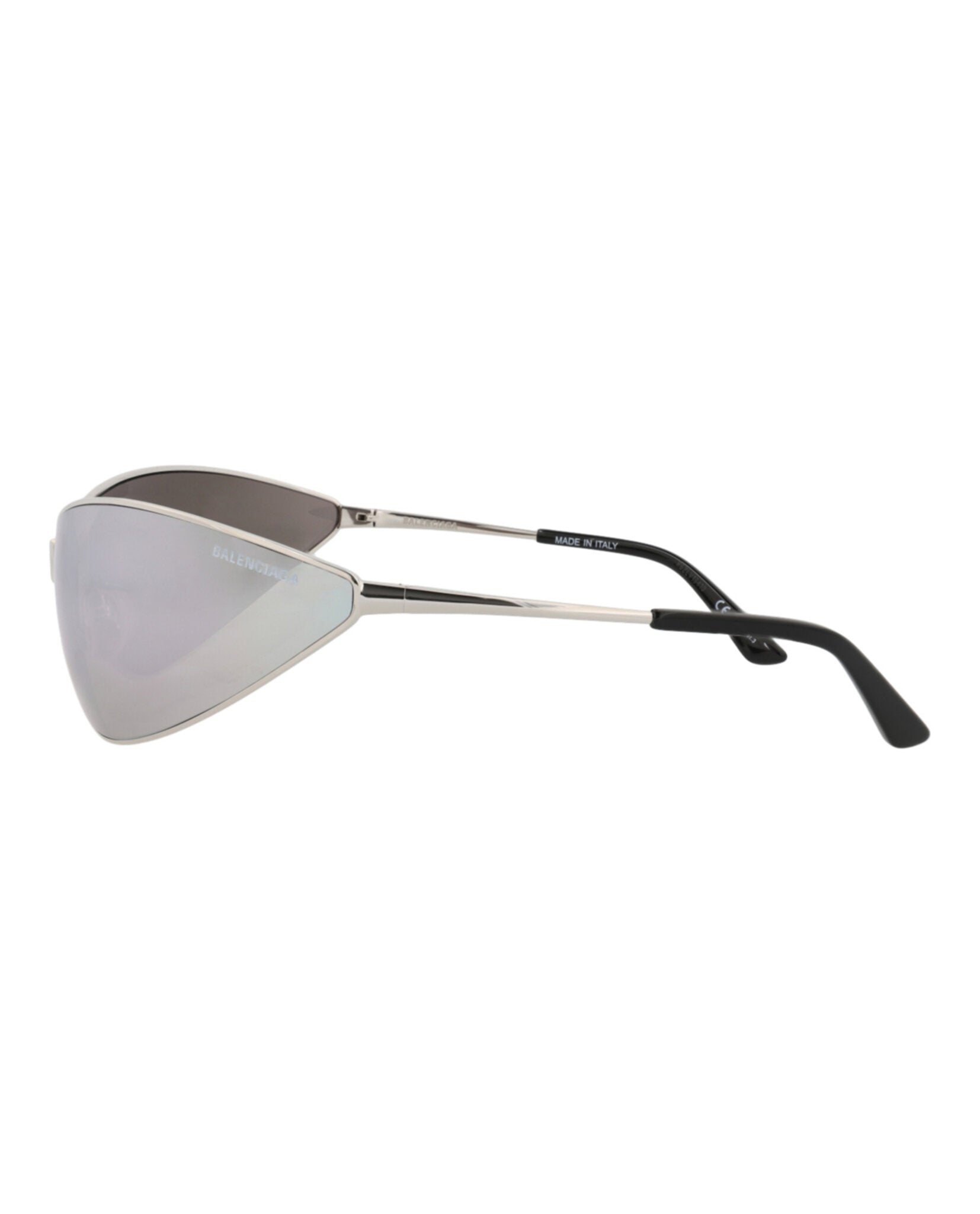 Balenciaga Balenciaga Unisex Shield/Wrap Silver Silver Silver Fashion Designer Eyewear