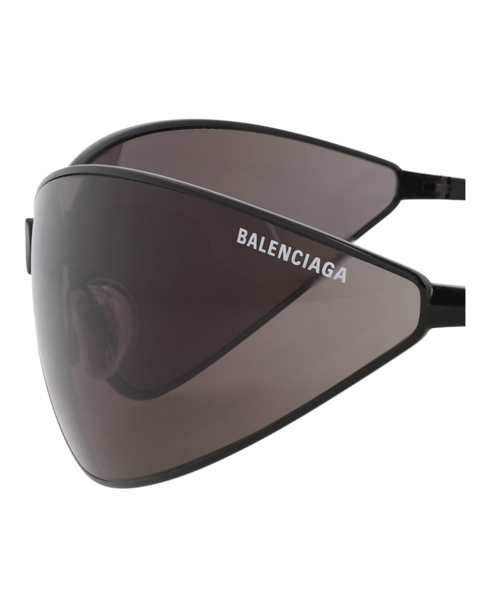 Balenciaga Balenciaga Unisex Shield/Wrap Black Black Grey Fashion Designer Eyewear