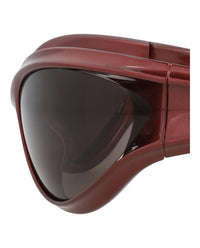 Balenciaga Unisex Shield/Wrap Burgundy Burgundy Grey Fashion Designer Eyewear