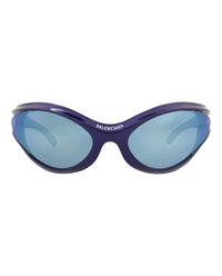 Balenciaga Unisex Shield/Wrap Blue Blue Blue Fashion Designer Eyewear