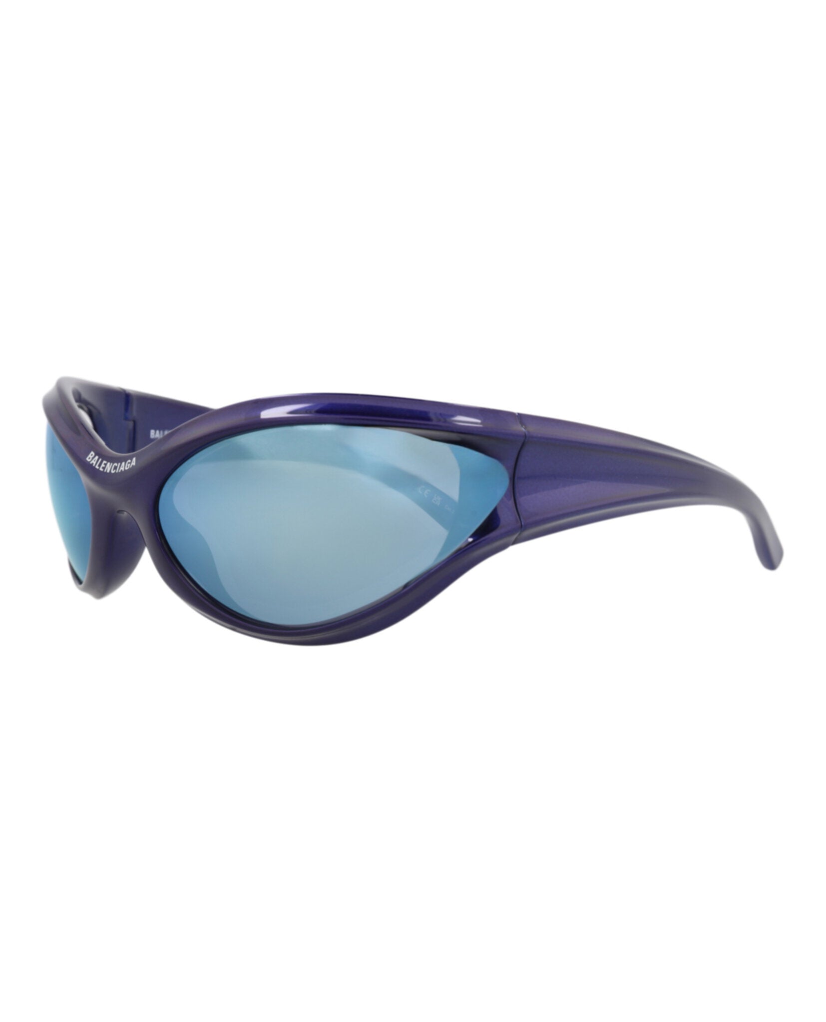 Balenciaga Unisex Shield/Wrap Blue Blue Blue Fashion Designer Eyewear