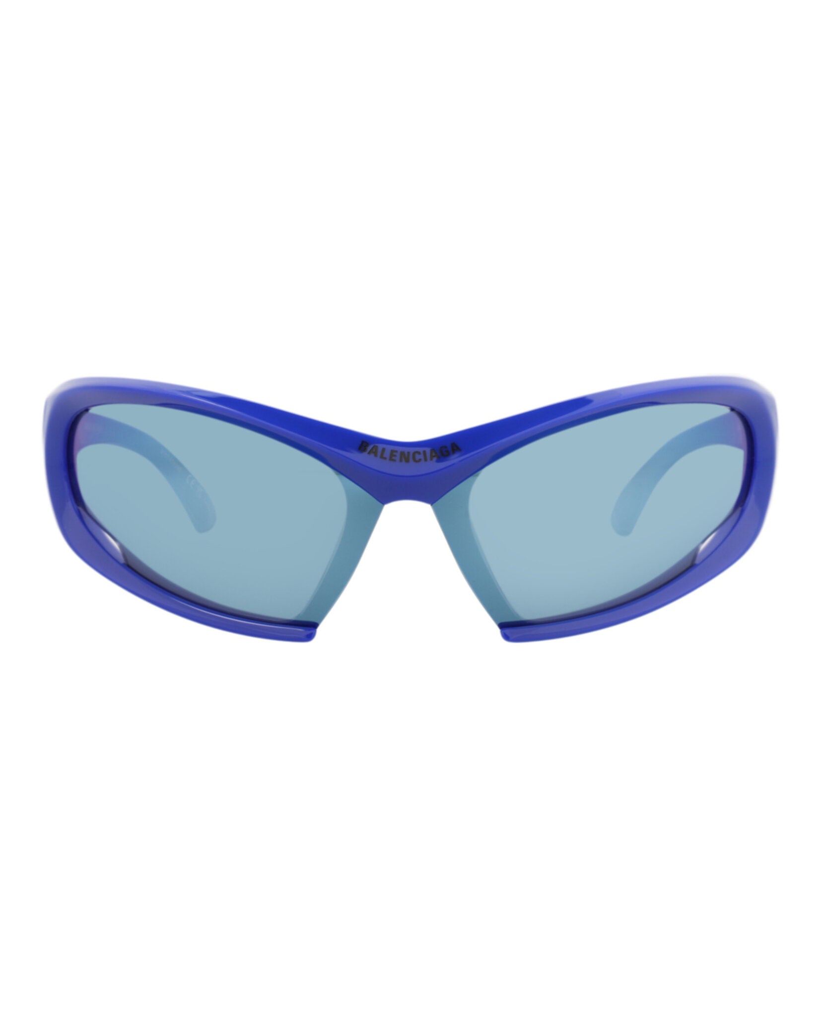 Balenciaga Unisex Shield/Wrap Blue Blue Blue Fashion Designer Eyewear