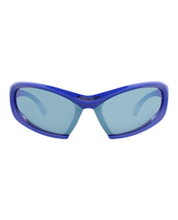 Balenciaga Unisex Shield/Wrap Blue Blue Blue Fashion Designer Eyewear