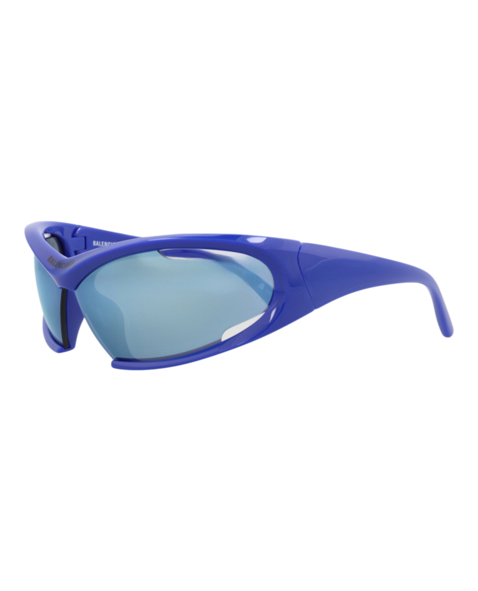 Balenciaga Unisex Shield/Wrap Blue Blue Blue Fashion Designer Eyewear