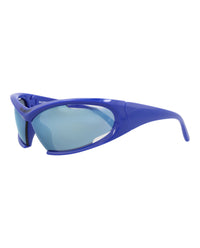 Balenciaga Unisex Shield/Wrap Blue Blue Blue Fashion Designer Eyewear