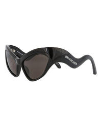 Balenciaga Balenciaga Womens Cat Eye Black Black Grey Fashion Designer Eyewear