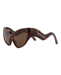 Balenciaga Womens Cat Eye Havana Havana Brown Fashion Designer Eyewear