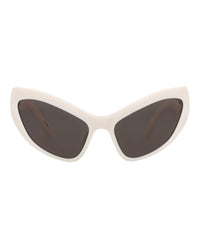 Balenciaga Womens Cat Eye Ivory Ivory Grey Fashion Designer Eyewear