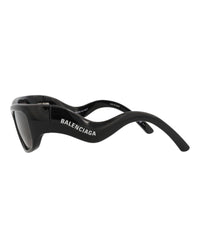 Balenciaga Unisex Square/Rectangle Black Black Grey Fashion Designer Eyewear