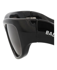 Balenciaga Unisex Square/Rectangle Black Black Grey Fashion Designer Eyewear