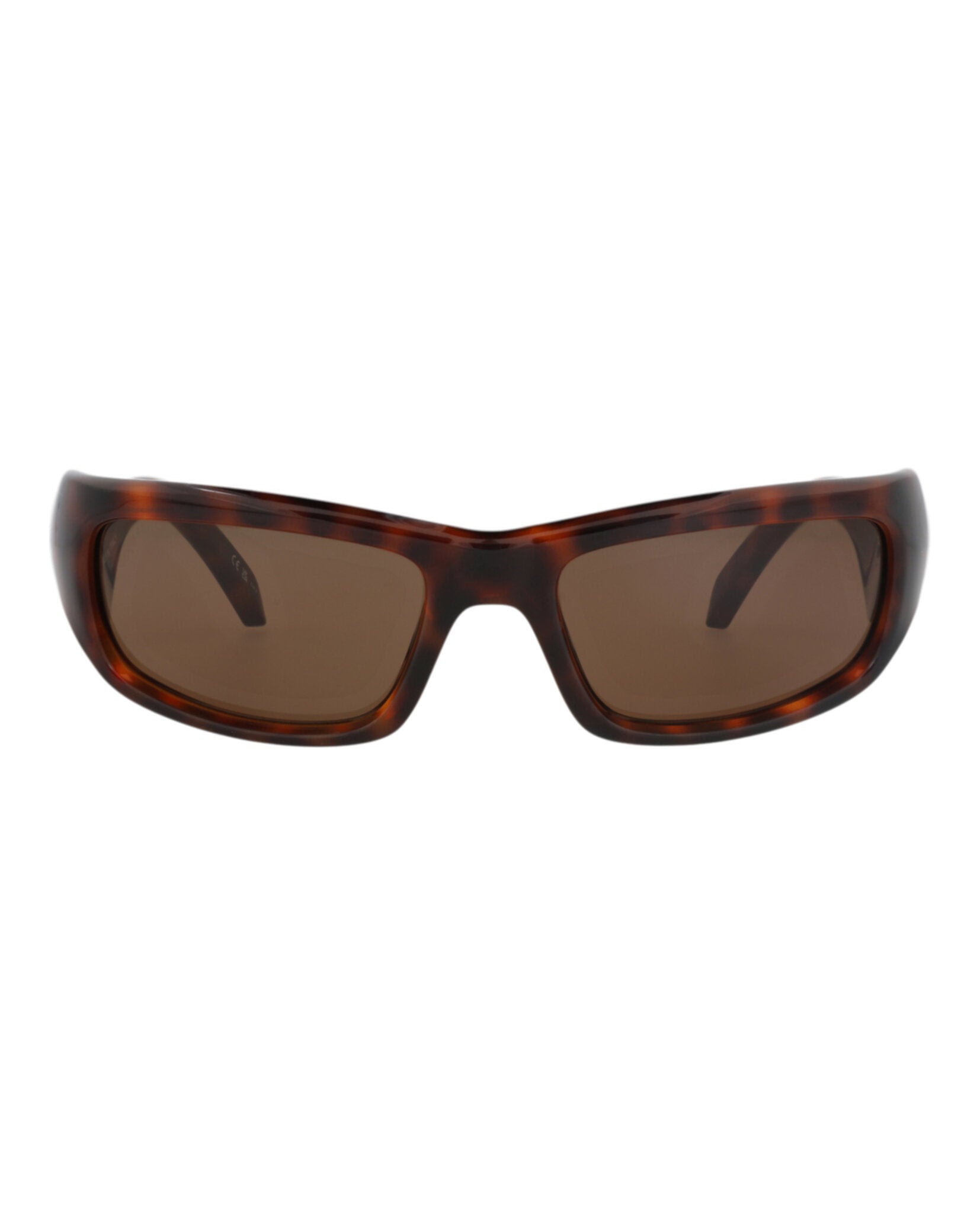 Balenciaga Unisex Square/Rectangle Havana Havana Brown Fashion Designer Eyewear