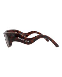 Balenciaga Unisex Square/Rectangle Havana Havana Brown Fashion Designer Eyewear