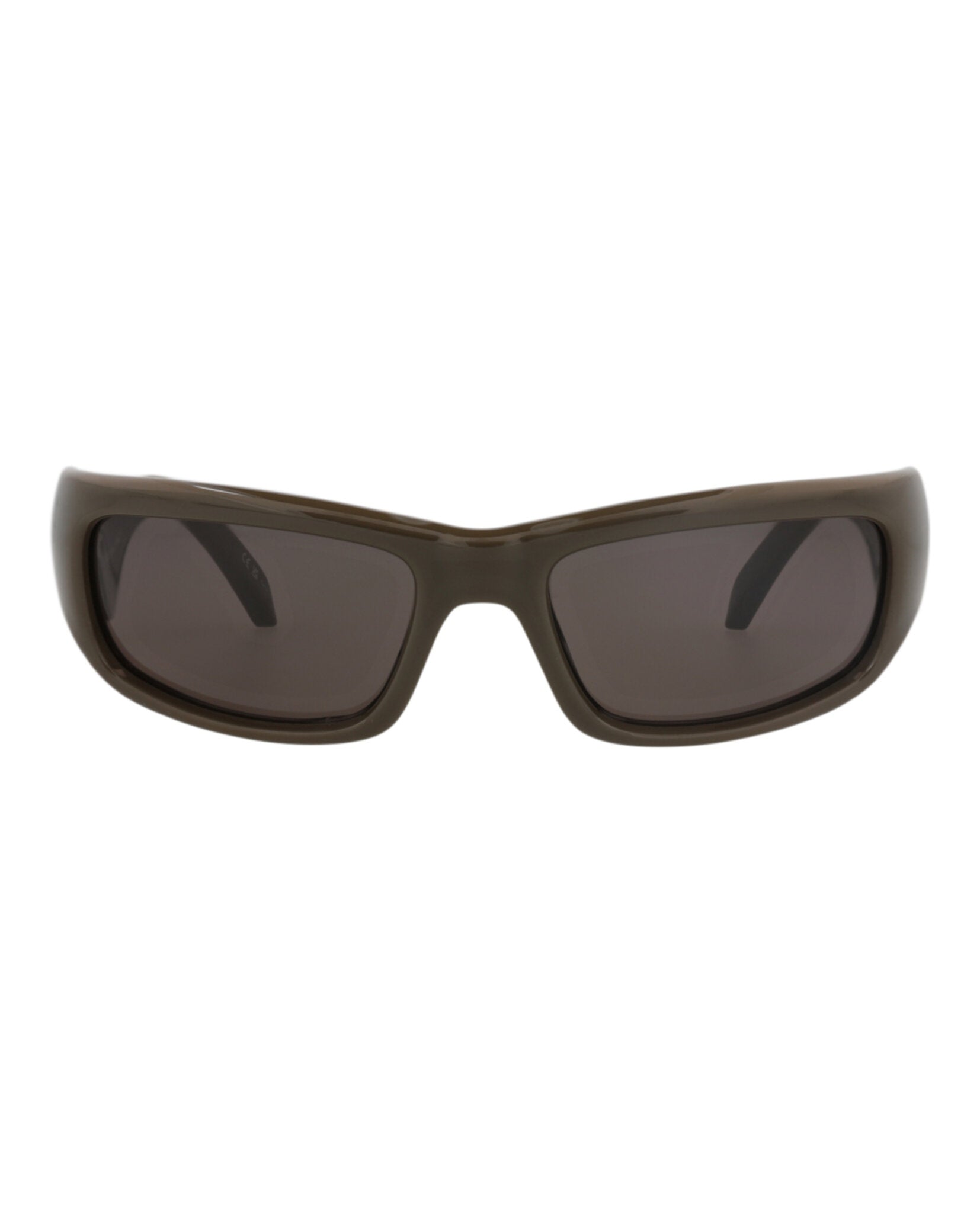Balenciaga Unisex Square/Rectangle Brown Brown Grey Fashion Designer Eyewear