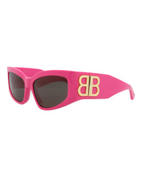 Balenciaga Womens Cat Eye Pink Pink Grey Fashion Designer Eyewear