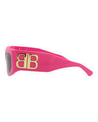 Balenciaga Womens Cat Eye Pink Pink Grey Fashion Designer Eyewear