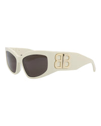 Balenciaga Balenciaga Womens Cat Eye Ivory Ivory Grey Fashion Designer Eyewear