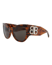 Balenciaga Womens Cat Eye Havana Havana Grey Fashion Designer Eyewear