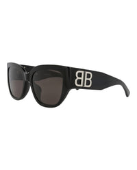 Balenciaga Balenciaga Womens Square/Rectangle Black Black Grey Fashion Designer Eyewear