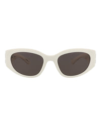 Balenciaga Balenciaga Womens Round/Oval White White Grey Fashion Designer Eyewear