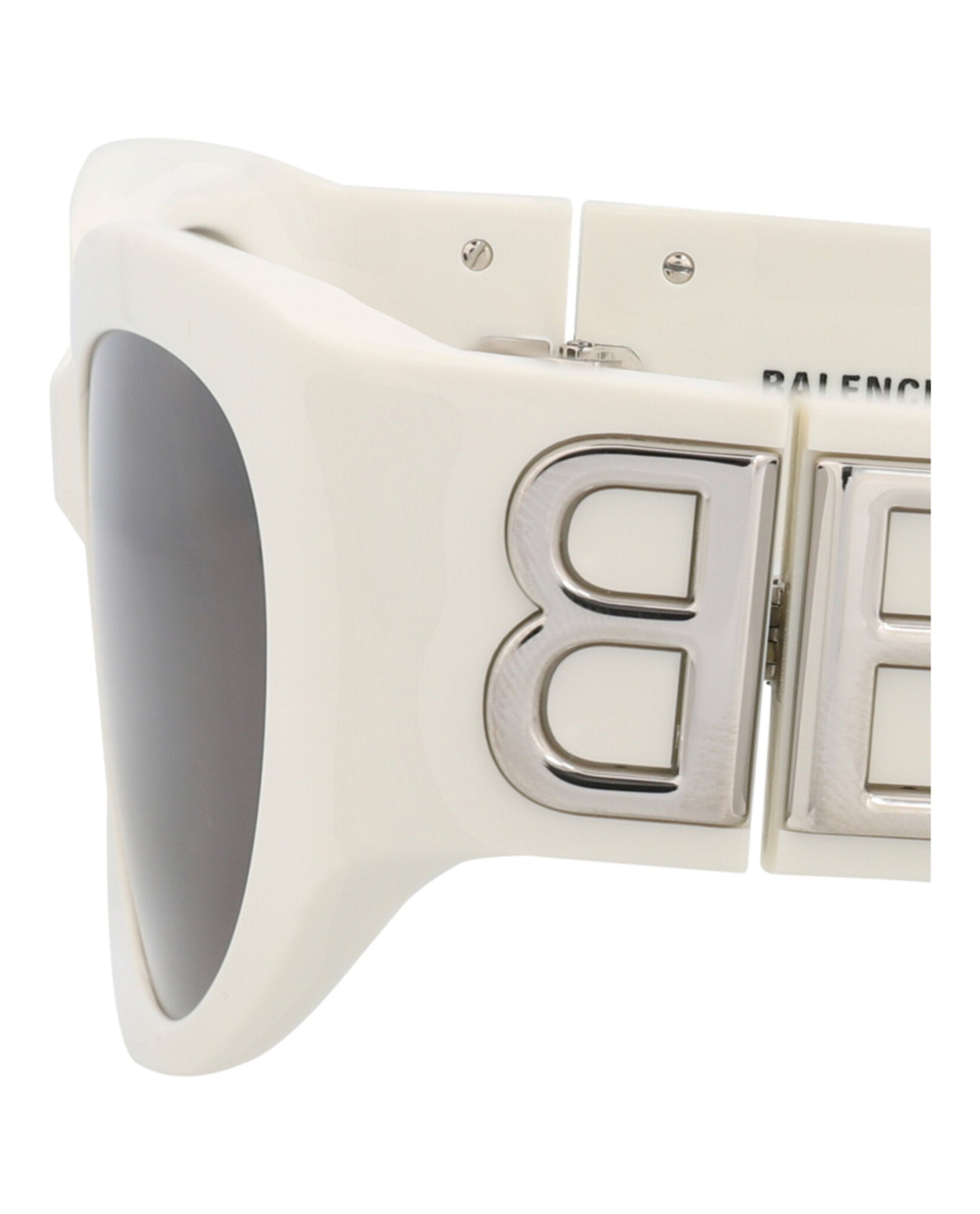 Balenciaga Balenciaga Womens Round/Oval White White Grey Fashion Designer Eyewear
